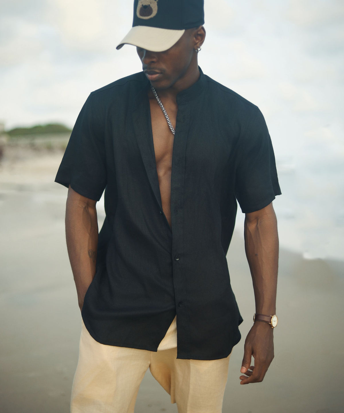 Linen Shirt with Short