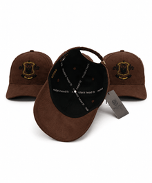 Brown Est. MMXXII baseball caps with crests